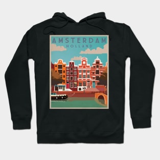 Amsterdam, Holland, Travel Poster Hoodie